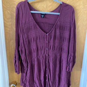 Purple peasant top tunic from torrid